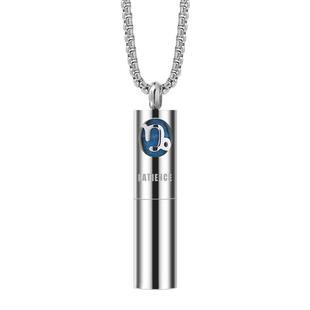 十二星座香水瓶项链男生潮牌百搭高级感小众钛钢吊坠饰品男士项链