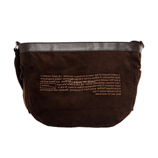 todaynowind 灯芯绒拼皮革斜挎报童包刺绣拉链大容量包包休闲男女