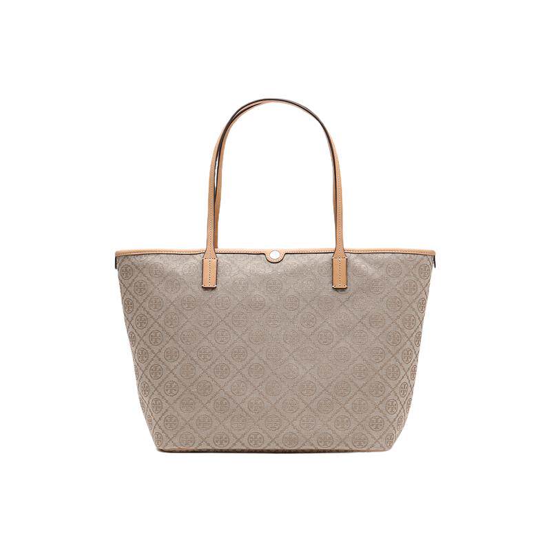【自营】Tory Burch/汤丽柏琦女士T Monogram大单肩手提包子母包