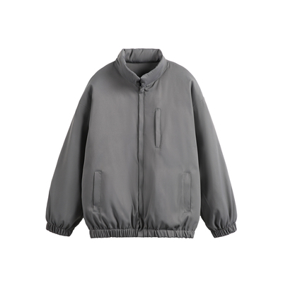 2025新款灰色立领轻薄羽绒服男款冬季保暖高充绒量夹克羽绒外套