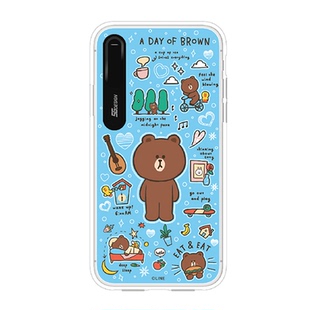  Line布朗熊iphoneXS来电闪手机壳7苹果7Plus卡通8P发光软se
