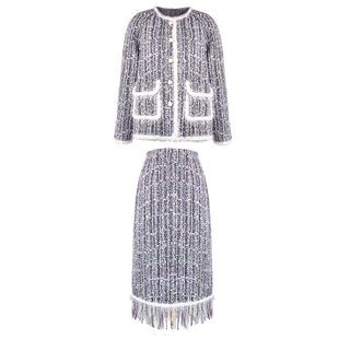 Lillo Lilly奢品高定法国小香风粗花呢宫廷名媛风高端定制套装
