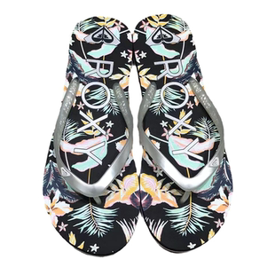 现货ROXY2026夏季新款灰色带子凉拖鞋女简约时尚百搭仙女风人字拖