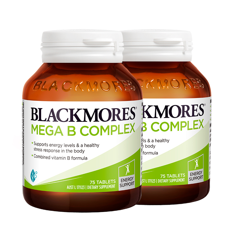【自营】BLACKMORES澳佳宝B族维生素胶囊b6/b12/b2VB75片VCVE *2