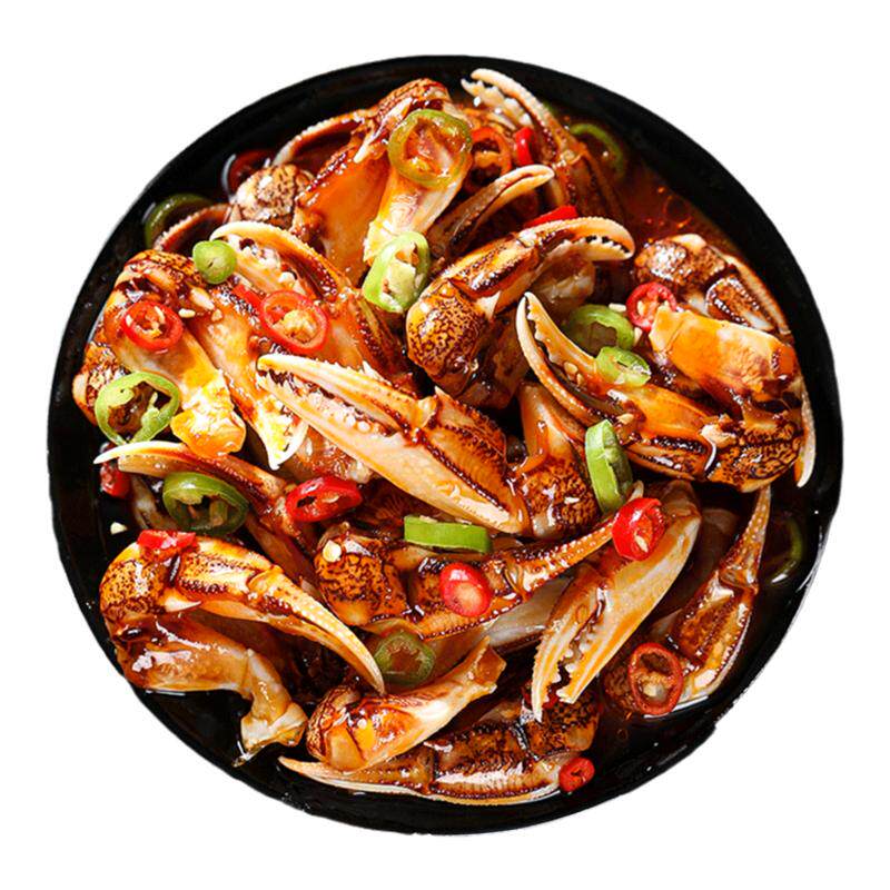 青岛麻辣醉蟹钳即食罐装捞汁小海鲜蟹腿香辣蟹脚生腌螃蟹罐头商用