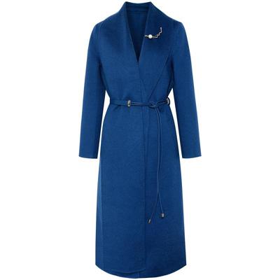 【100%羊毛大衣】BBLLUUEE粉蓝衣橱2025冬装摩登飘片式毛呢外套女