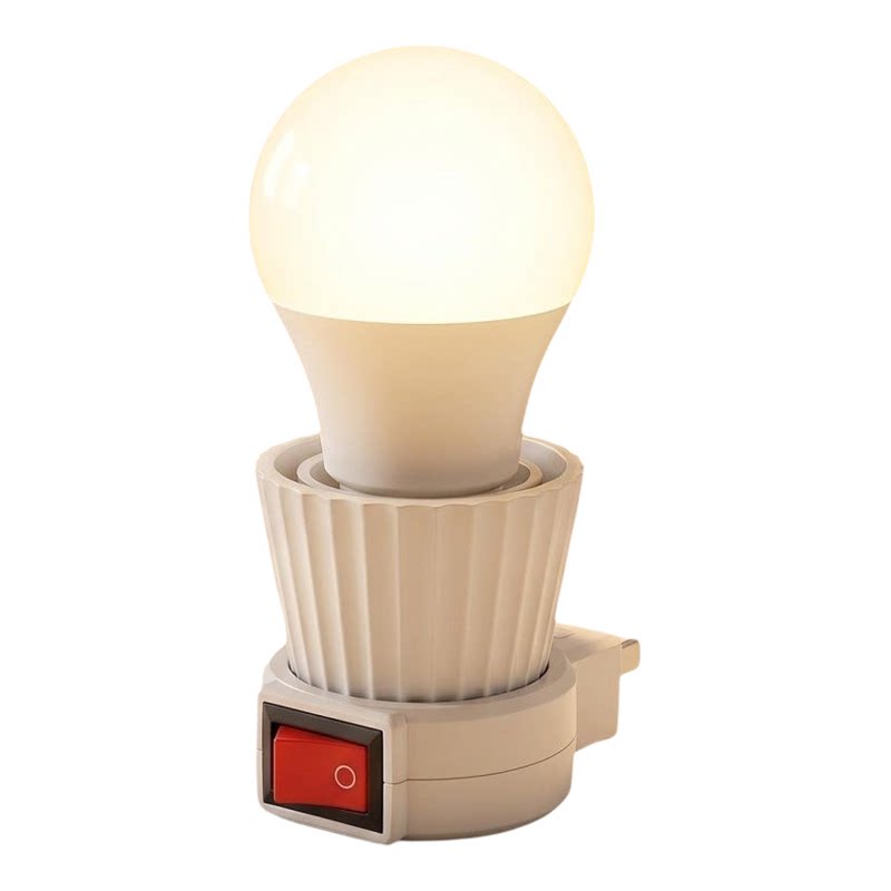 奥格插头灯头带开关一体灯座LED