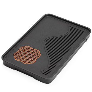 茶盘家用小型茶托轻奢现代沥水托盘密胺仿乌金石盘排储水双用干泡