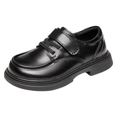 童鞋女童皮鞋真皮软底黑色演出鞋