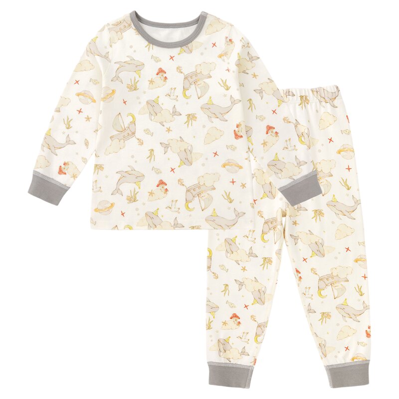 [100%棉]嘟嘟家宝宝内衣套装纯棉儿童秋季家居服男童女童秋衣秋裤