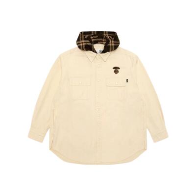 Aape旗舰店可拆卸格纹帽复古衬衫