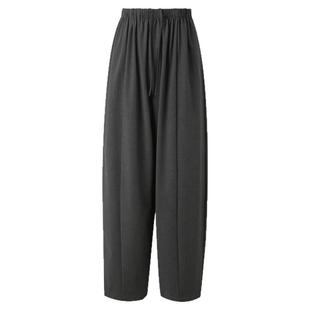 ibudu2025春季新款抽绳松紧腰休闲裤锥形裤长裤垂感显瘦女