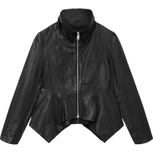 ALLSAINTS女士优雅修身皮衣Grace时尚夹克外套2025冬季新款W073LD