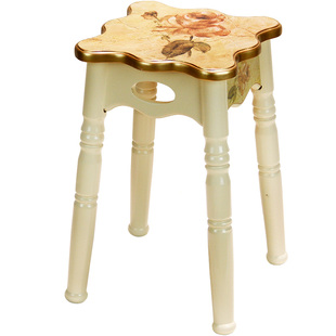 欧式凳子家用实木时尚创意餐桌凳椅现代板凳北欧整装叠放客厅圆凳