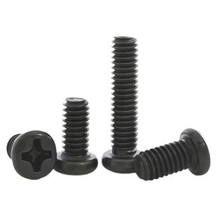 PM铁黑十字圆头螺丝钉盘头机丝螺栓元头电子小螺钉M1M2M2.5M3M4M5