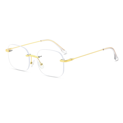 超轻无框眼镜女纯欲高级感