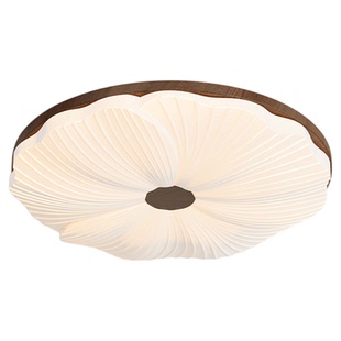 至御中古风胡桃木色田园护眼卧室吸顶灯客厅灯主灯2025新款X2717