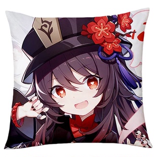 原神抱枕Q版胡桃雷电将军芙宁娜钟离靠垫玩偶二次元游戏周边枕头