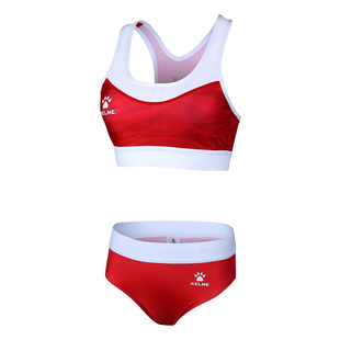 KELME卡尔美沙滩排球服套装女训练服夏定制比赛三角短裤背心分体