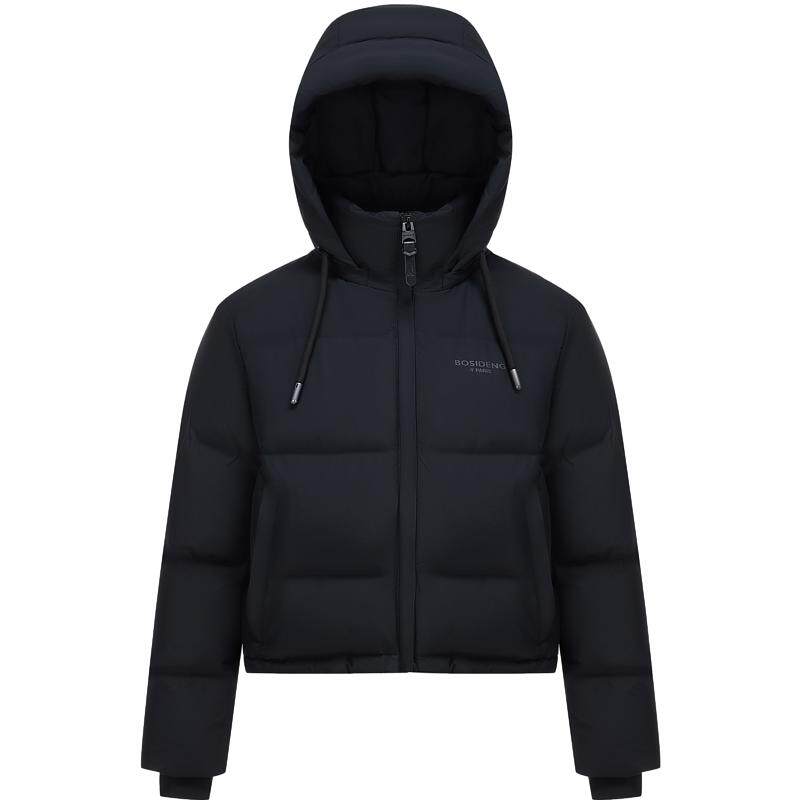 波司登新款羽绒服女短款时尚巴黎线级保暖防风防泼水哑光高
