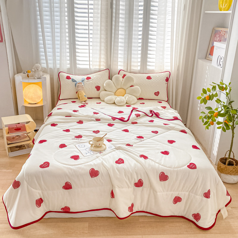 乳胶凉席四件套夏凉被夏季床笠款床上冰丝席空调席儿童夏席可水洗