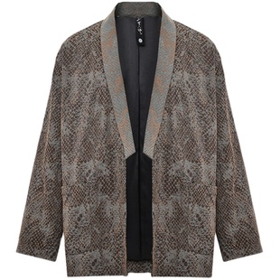 三省六部【将军】中国风蟒纹提花男女情侣款汉服道袍 新中式法披