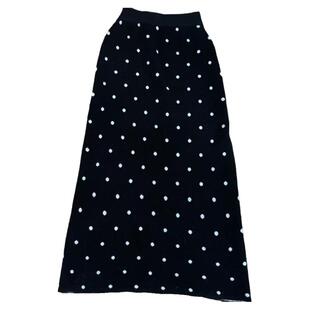 韩系波点羊绒鱼尾半身裙女2025秋冬新款高腰显瘦时尚百搭A字裙子