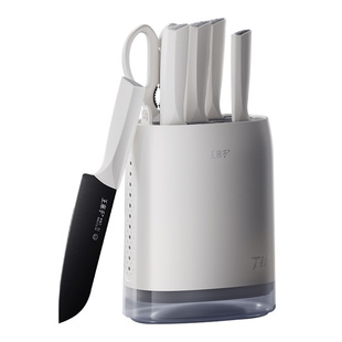 王麻子钛金刀具套装厨房组合厨具全套菜板二合一厨刀家用菜刀套装