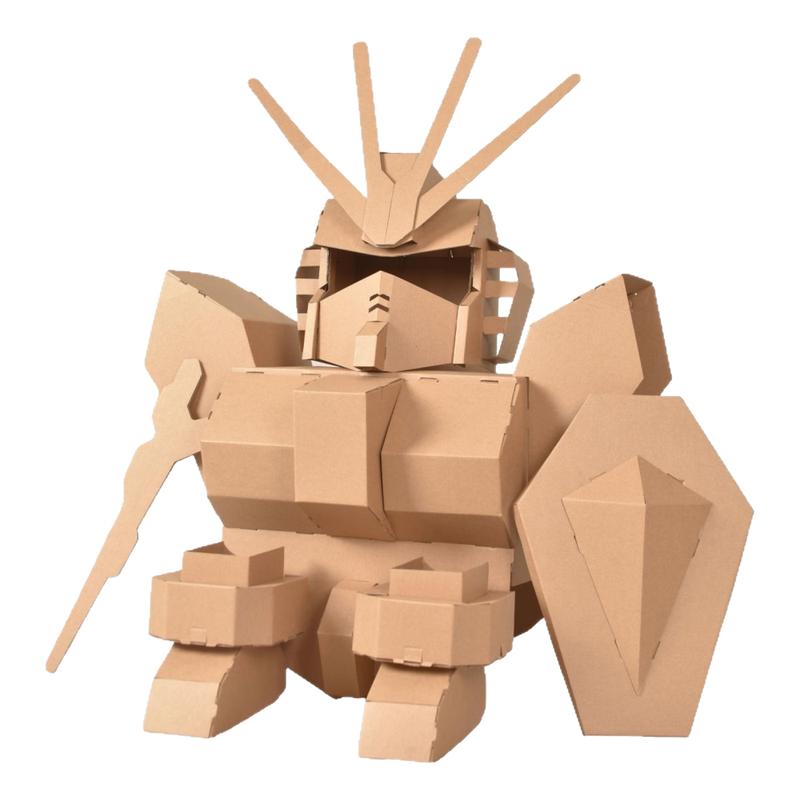 儿童可穿纸箱机器人模型DIY涂色