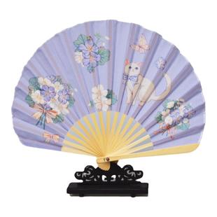 贝壳扇日式和风棉布折扇可爱迷你小扇子夏季便携折叠扇汉服和服女