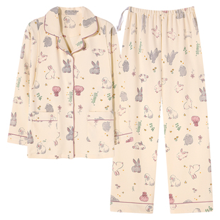 高级感月子服春秋季纯棉哺乳孕妇薄款产后睡衣女款2025新款家居服