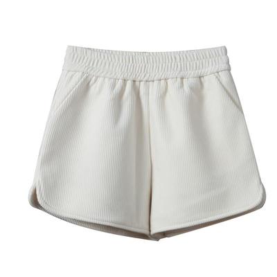 秋冬季外穿加绒加厚天鹅绒短裤