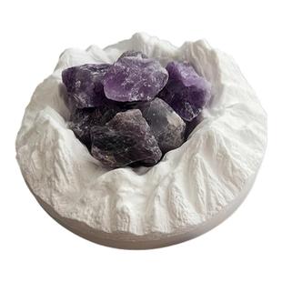 室内香薰摆件紫水晶原石雪山香薰石膏摆件淡香好闻高级扩香石