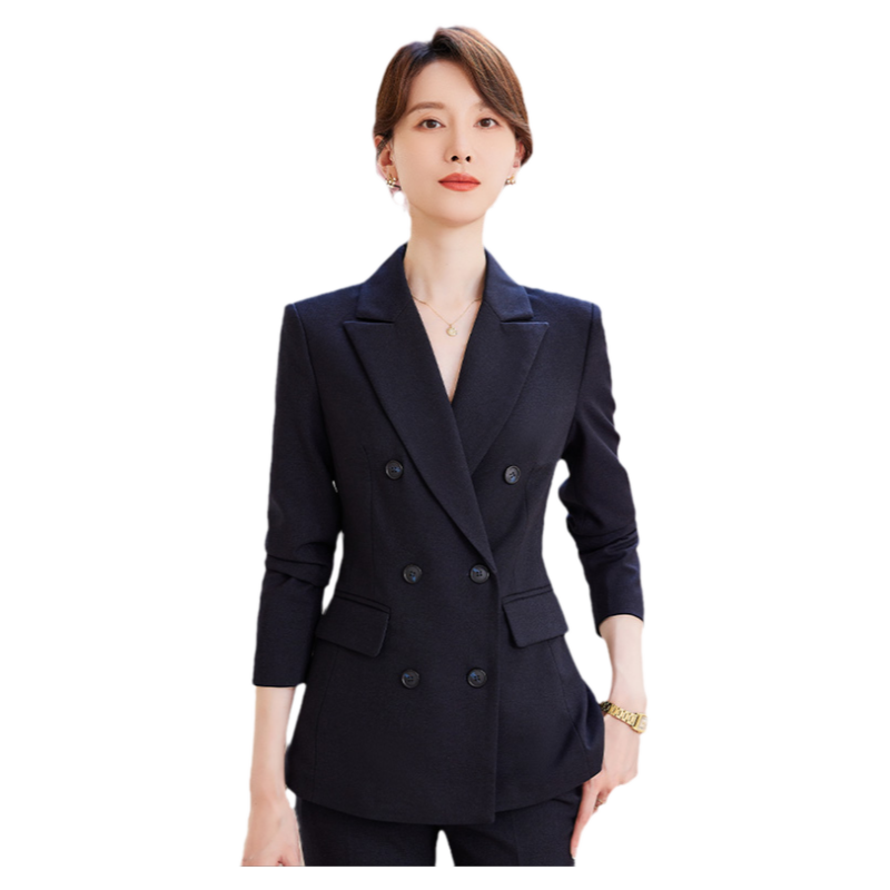 诗璐雅长袖修身职业西服外套女秋