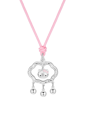 三丽鸥hellokitty项链999纯银女