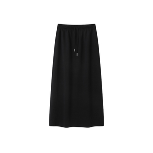 时然大码黑色半身裙A字裙微胖ｍｍ百搭宽松显瘦半裙春季新品裙子