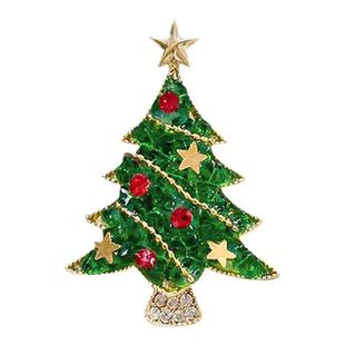 圣诞节胸针高端女款精致时尚圣诞树别针装饰创意小礼物衣服配饰品