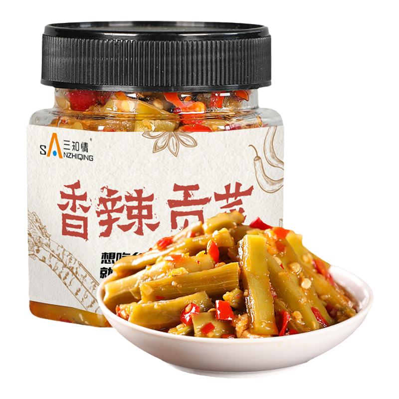 三知情香辣贡菜嘎嘣脆下饭菜咸菜酱菜湖南特产剁椒贡菜榨菜即食