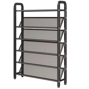 碳钢鞋架落地多层家用门口简易收纳架子超薄15cm斜放小型置物鞋柜