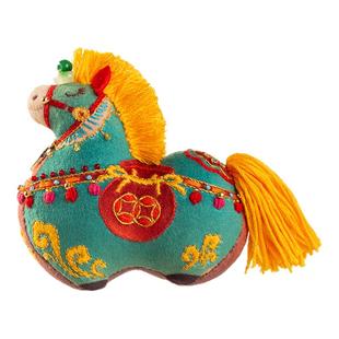 中国风唐马非遗刺绣手工diy材料包生肖摆件平安符挂件创意礼物