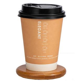 一次性咖啡杯子带盖纸杯家用外带加厚热饮打包奶茶杯豆浆杯定制