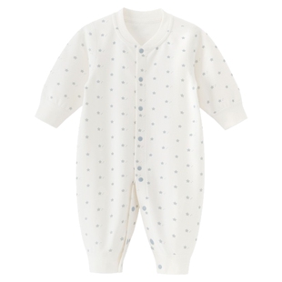 【呼呼棉】男女宝宝长袖连体衣春秋季居家睡衣婴幼儿纯棉哈衣爬服