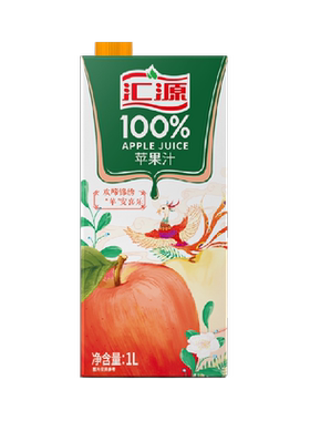 汇源苹果汁1L×2盒果蔬汁饮料