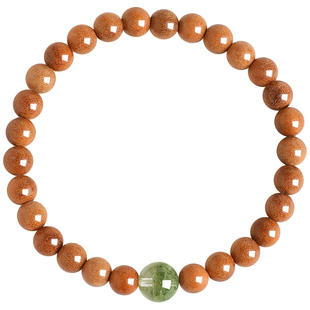 普陀山天然老桃木手串女五行补木绿幽灵好运文玩佛珠木质檀木手链