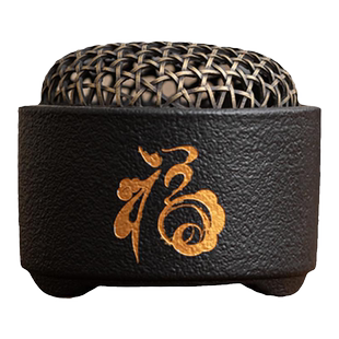 黑陶线香插香座小盘香炉檀香沉香茶桌香薰炉家用创意香器香道香托