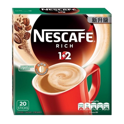 雀巢1+2特浓即溶咖啡20包