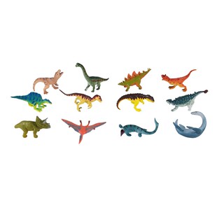 Recur悦酷史前恐龙仿真动物模型12只史前动物仿真小号模型圆筒装