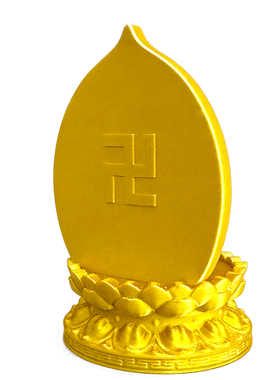 佛堂金色莲花佛座供奉摆件