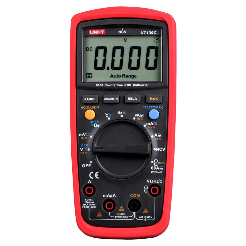 优利德UT139C手持式万用表数字高精度全自动防烧万能表真有有效值