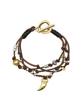 LAZY CIRCLES旅人之角手链女多层编织部落感吊坠链